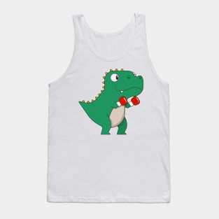 Dinosaur at Boxing with Boxing gloves Tank Top